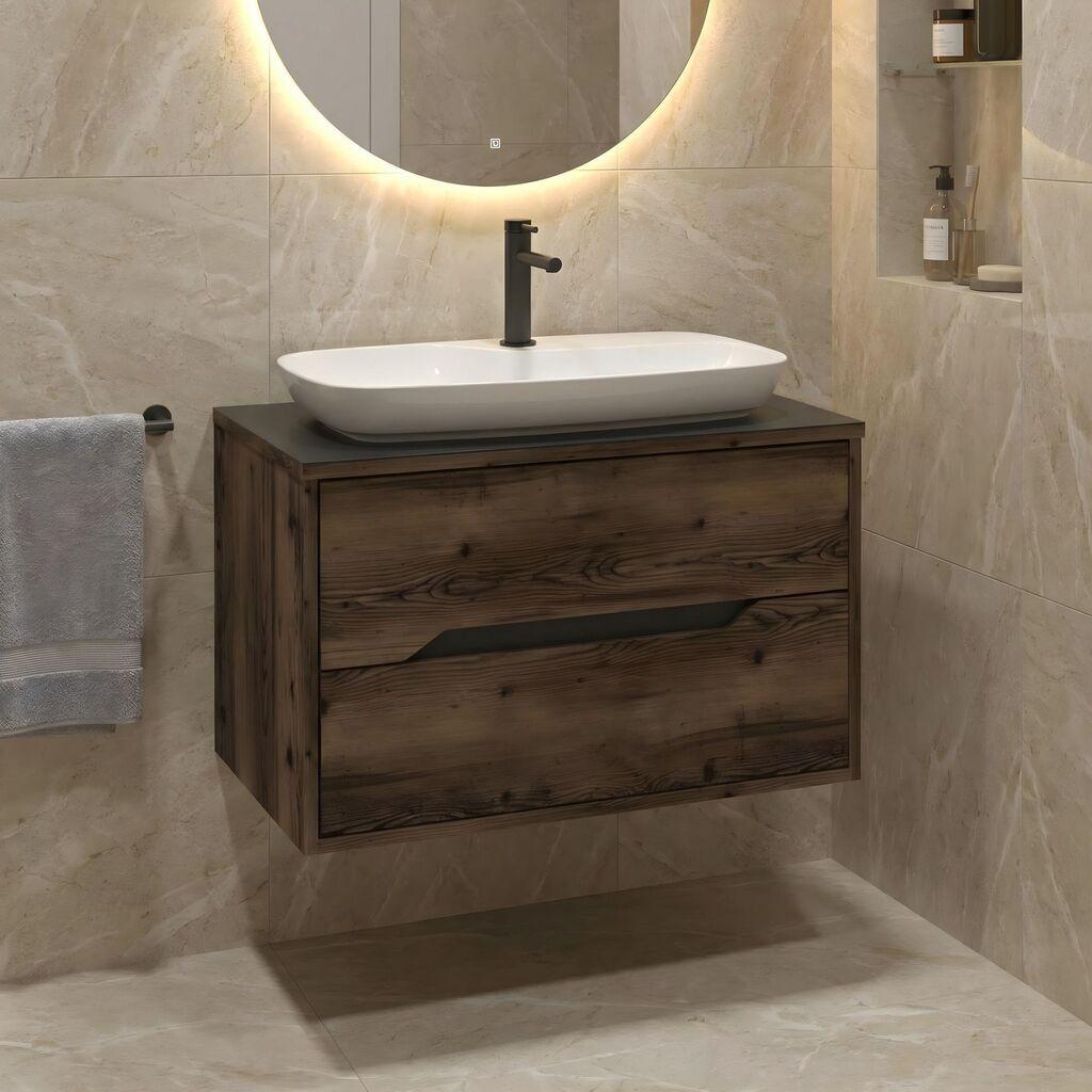 Полица за бања Hanah Home, кафеава