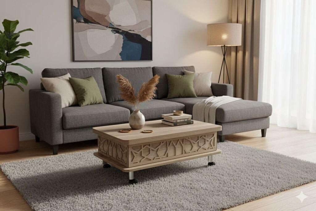 Маса за дневна соба Hanah Home Adt 90x40x60 см, кафеава