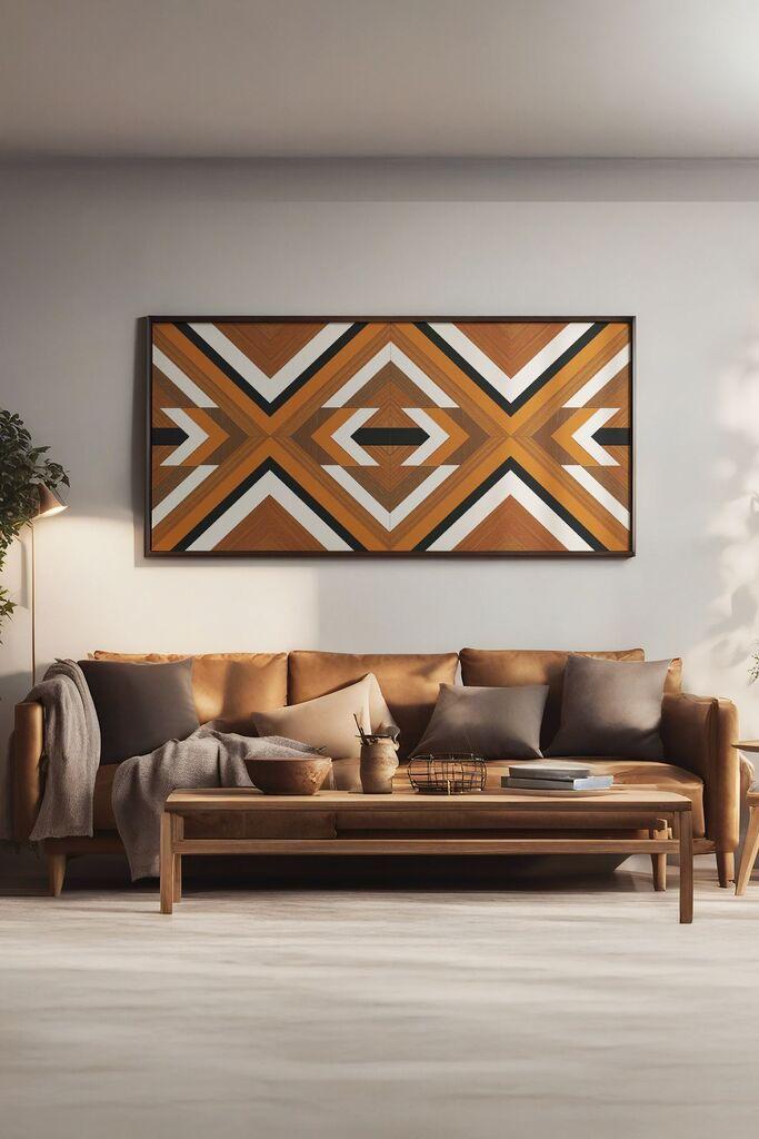 Wallity декоративна врамена слика, 50x120 см, шарена