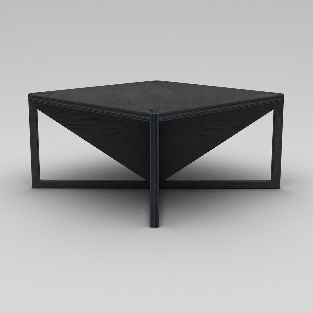Маса за дневна соба Hanah Home Нигер, 75x40x75 см, црна
