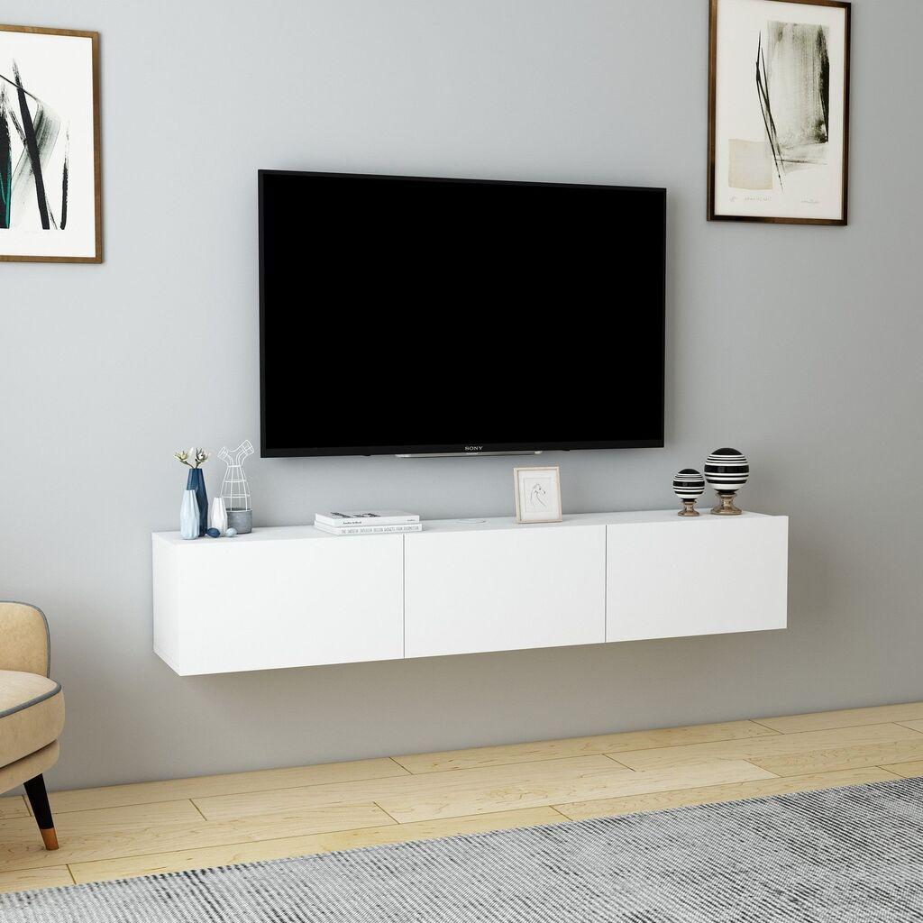 Комода за телевизор Hanah Home Denby, 160x29,6x31,4 см, бела