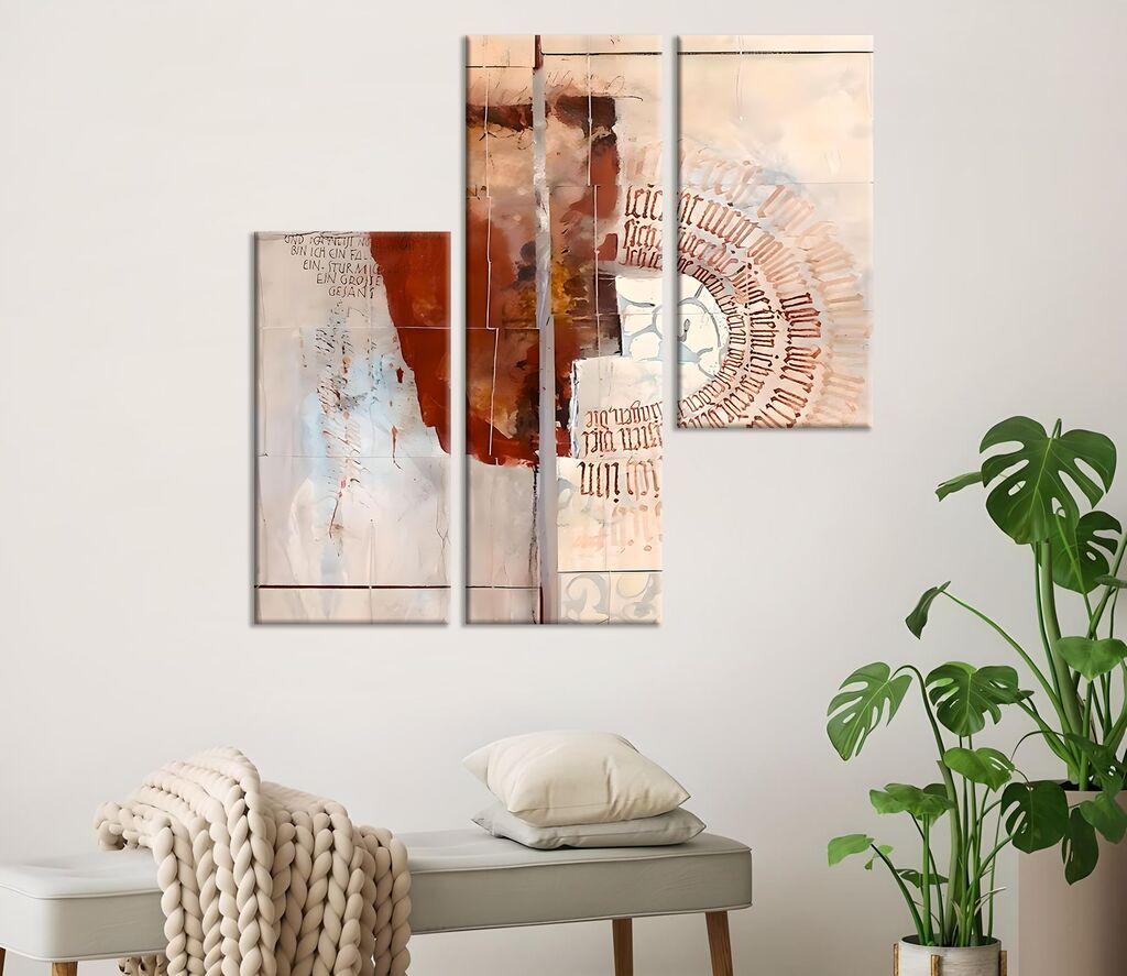 Wallity Декоративни слики на платно, 20x40 см, 3 парчиња, шарени