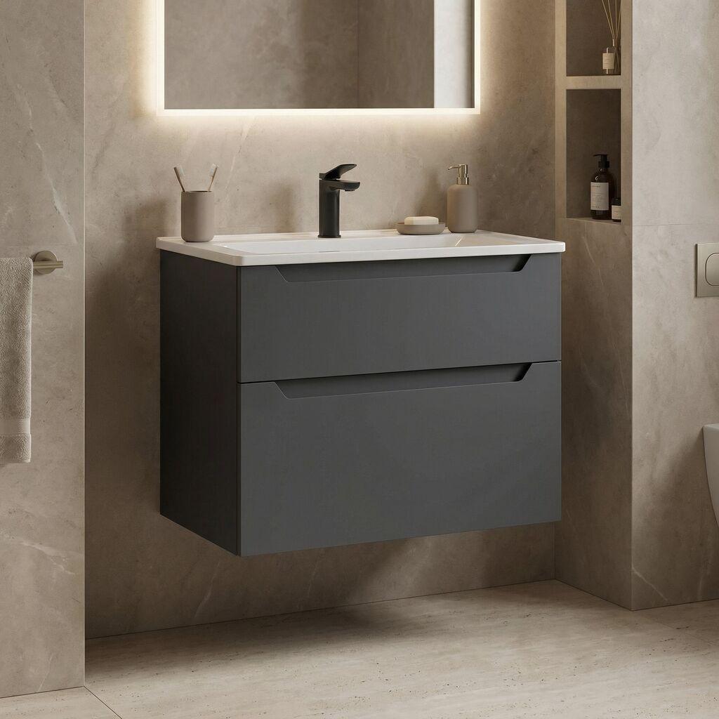 Полица за бања Hanah Home, антрацит