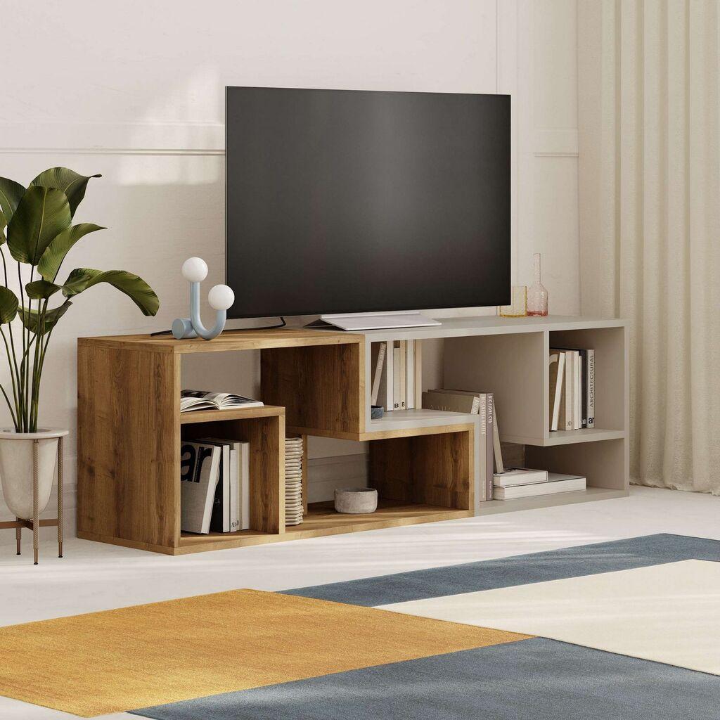 Комода за ТВ Hanah Home Gliss, 145x44.8x35 см, песоклива