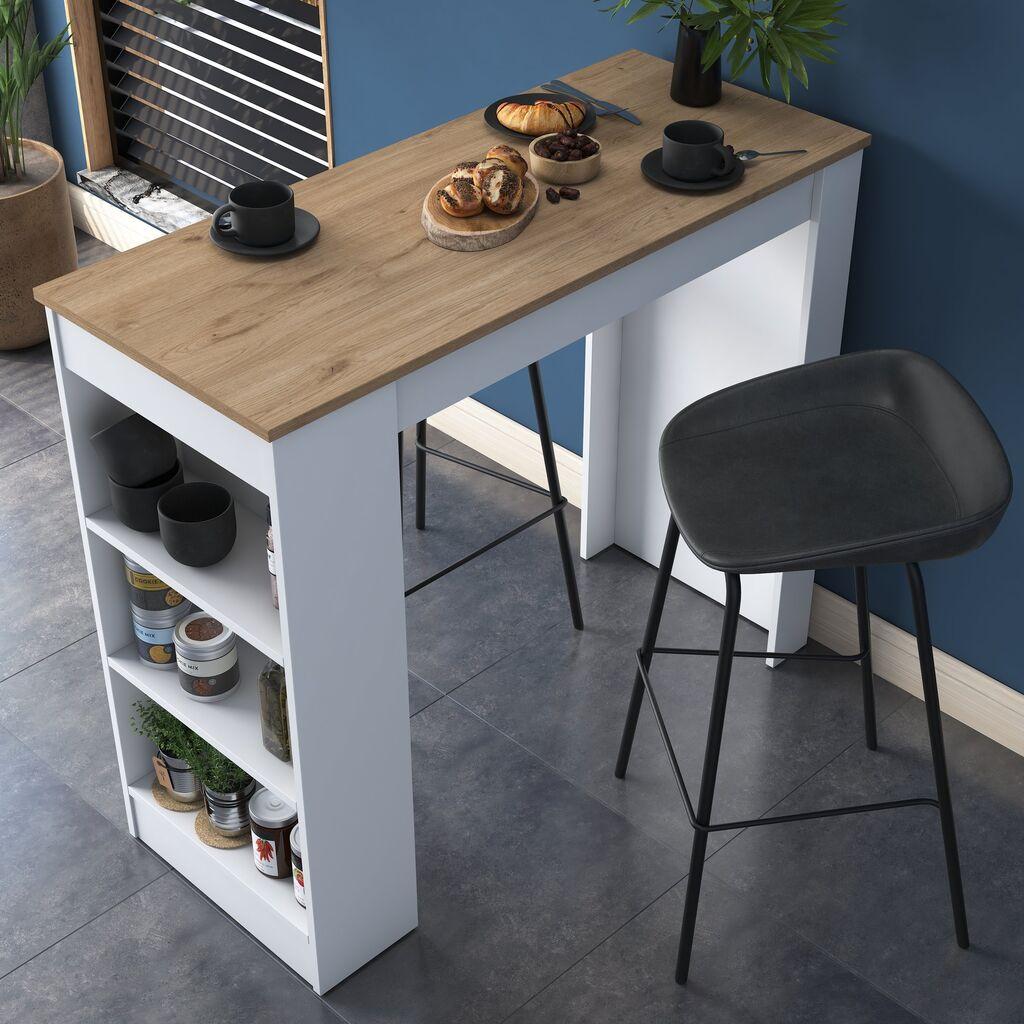 Барска маса Hanah Home JA103-2345, 120x100x50 см, бела