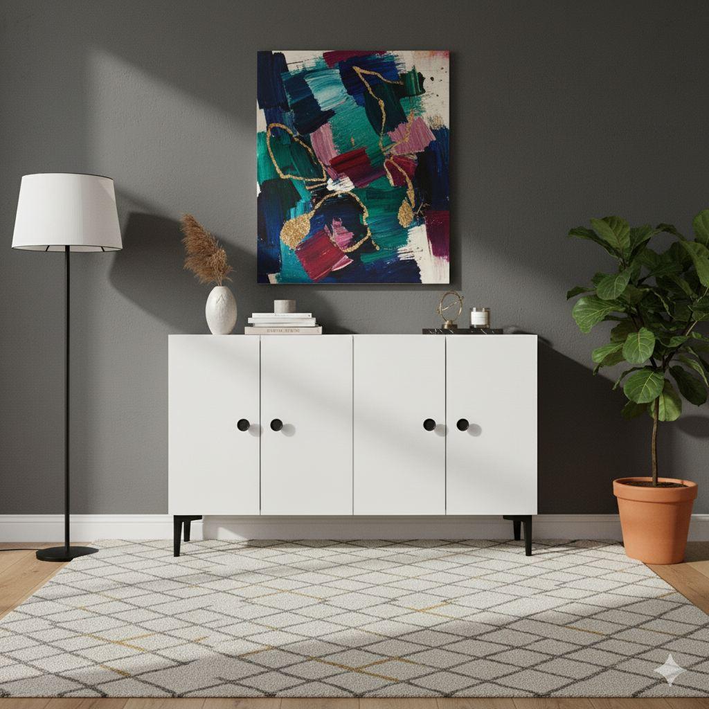 Комода Hanah Home, 120x75x32 см, бела