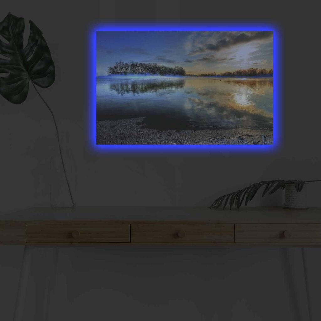 Wallity Слика со LED Осветлување Banksy Free, 66x99 cm
