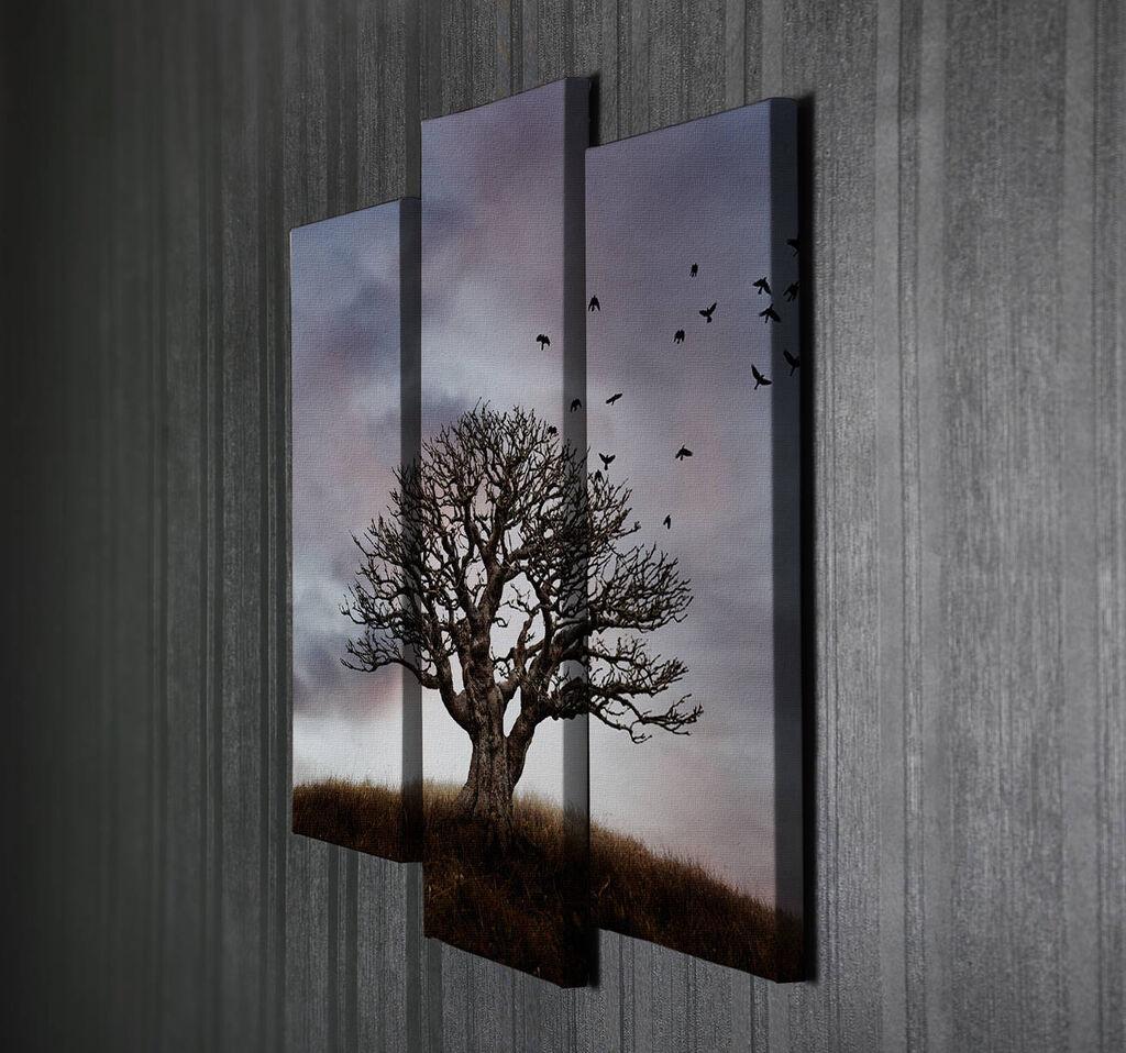 Wallity Декоративни слики на платно, 45x20 см, 3 парчиња, шарени