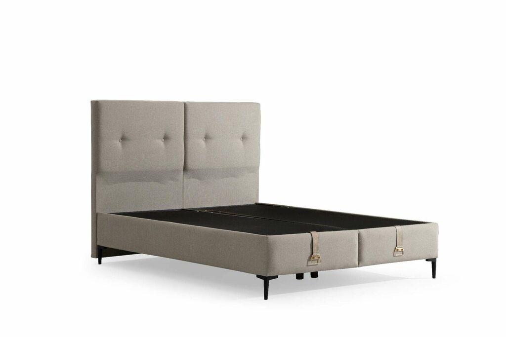 Основа за кревет Hanah Home со табла за кревет Bade, 100x123x200 см, беж
