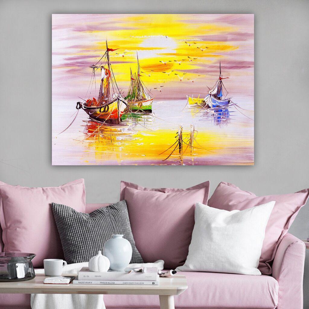 Wallity Декоративна слика на платно, 70x100 см, Шарена