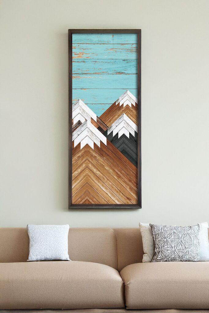 Wallity декоративна врамена слика, 70x33 см, шарена