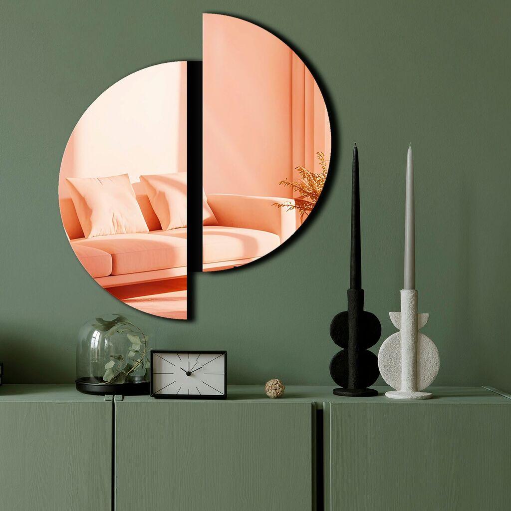 Огледало Wallity Ozgl522, 44x50 см, розево-златно