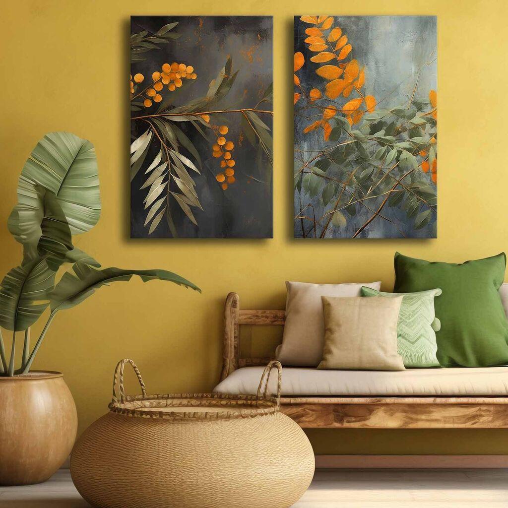 Wallity Декоративни слики на платно, 45x70 см, 3 парчиња, шарени