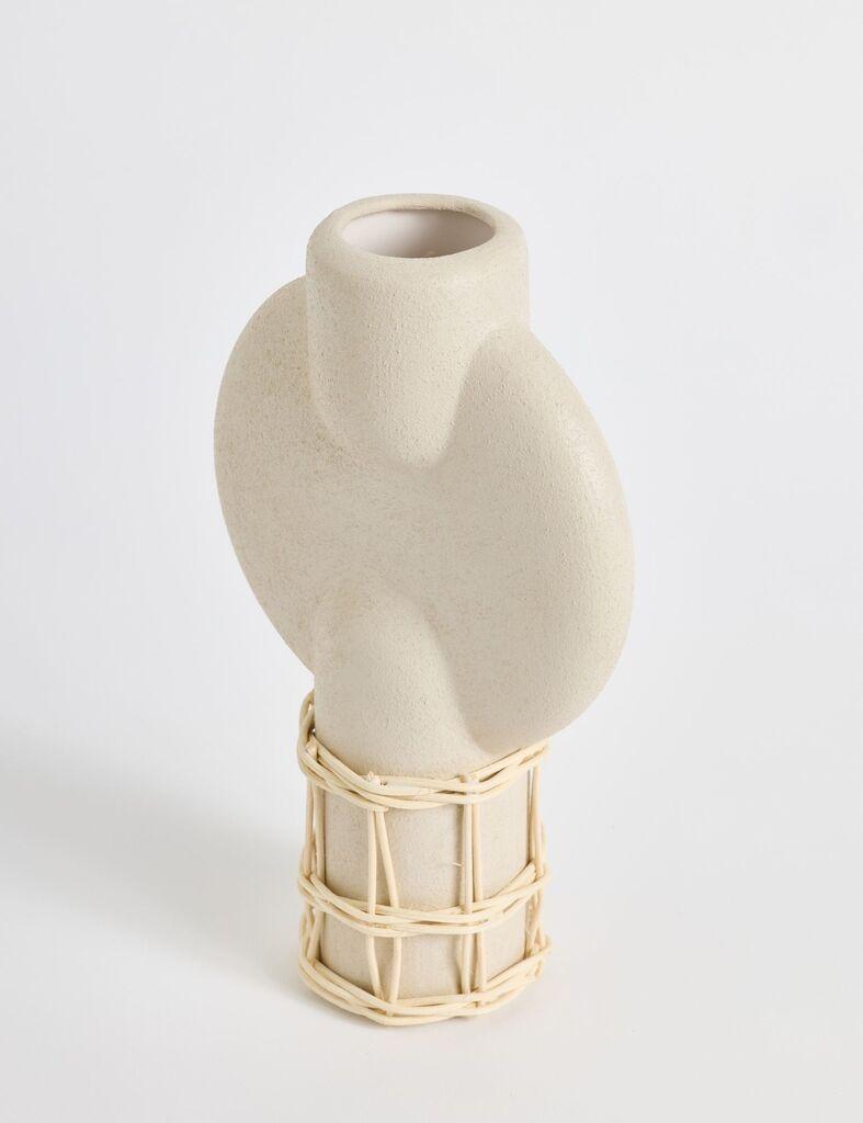 Aberto Design Вазна цилиндар Теракота, 8x28x17 cm, крем