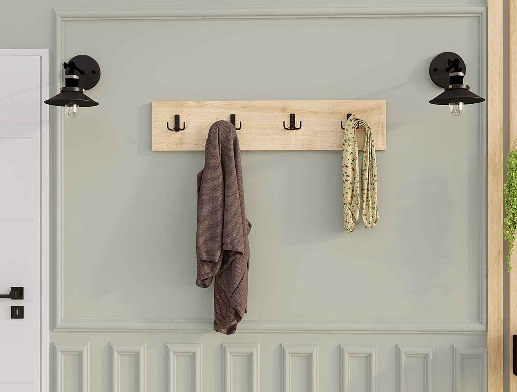 Dzидна светилка Hanah Home Dortlu, 80x15x1.8 см, боја на даб