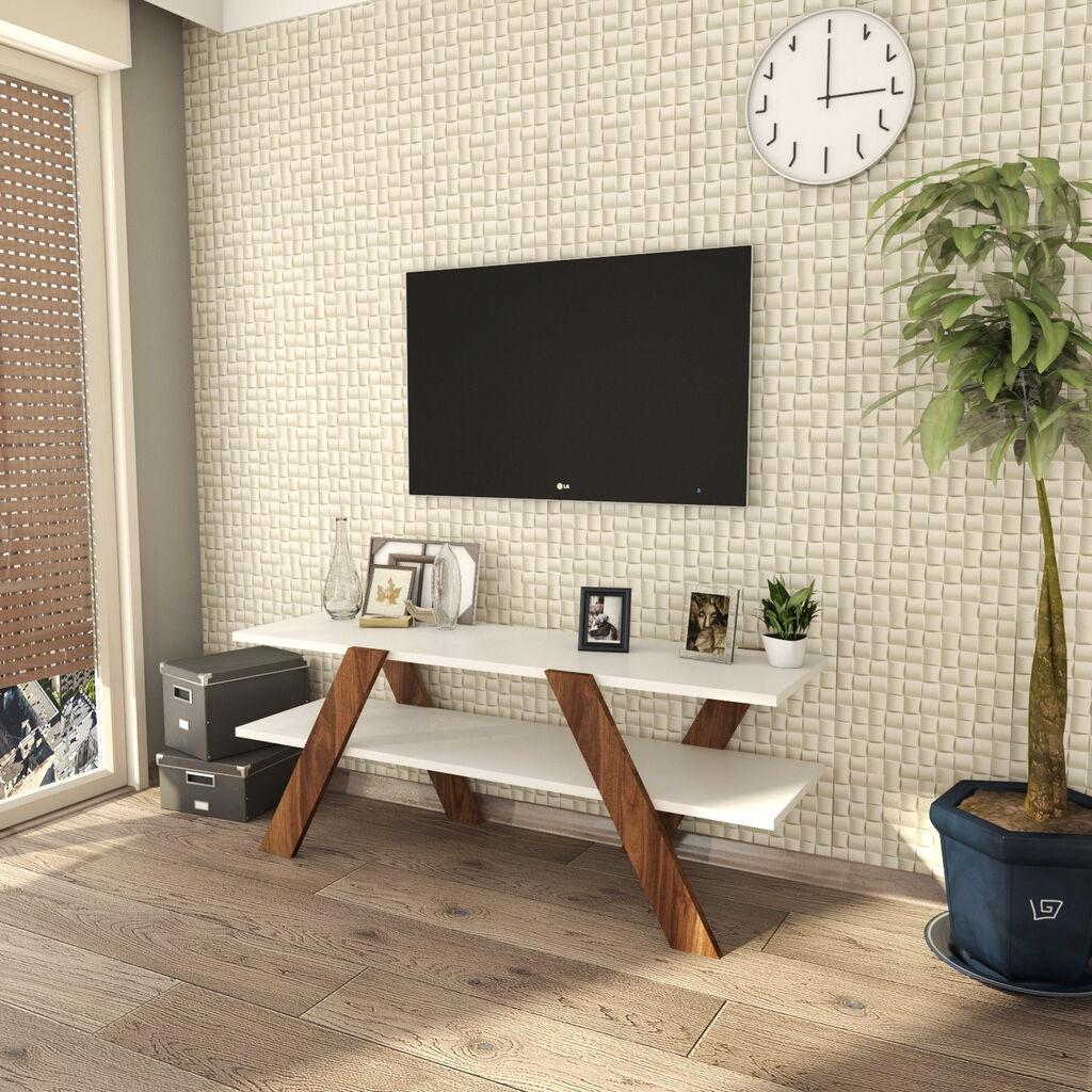 Комода за телевизор Hanah Home Basic-146, 120x45x33,1 см, бела