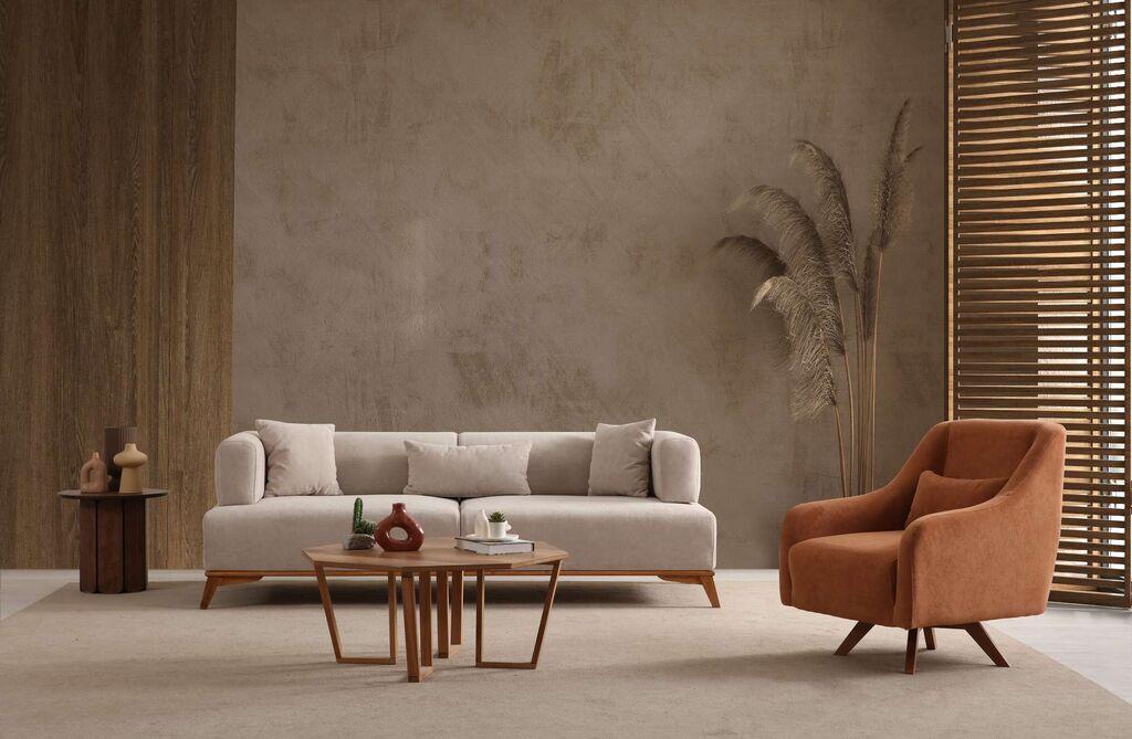 Atelier del Sofa Trosed Hera, 220x100x75cm, Крем-кафеава