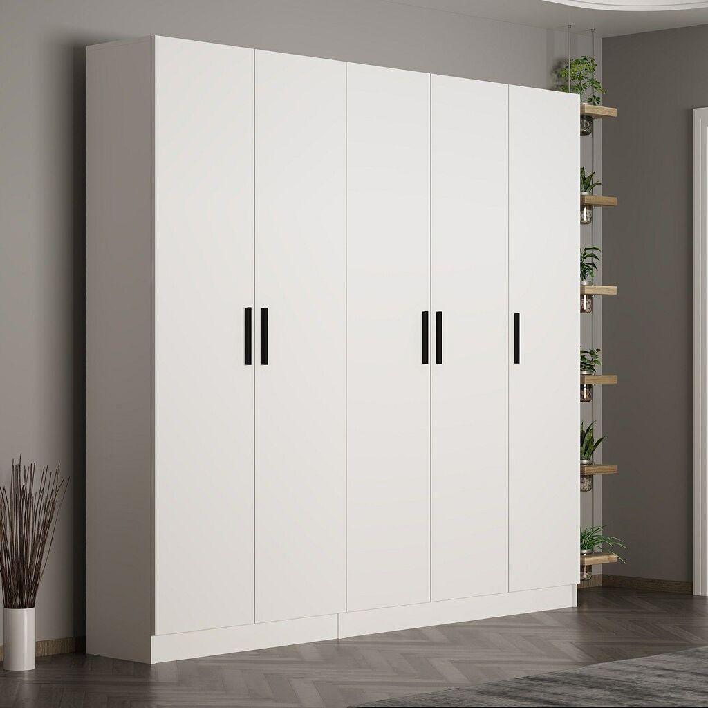 Гардеробер Hanah Home Noah-8201, 225x210x35 см, бел