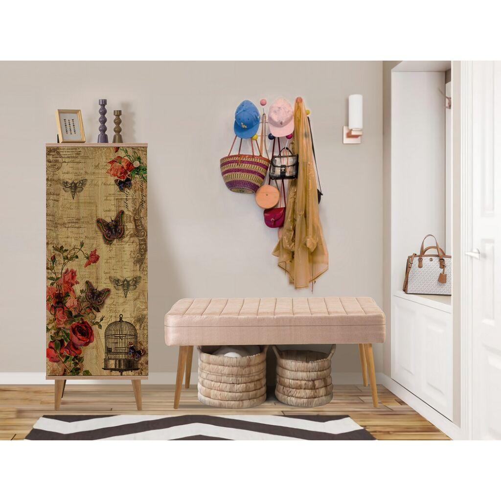 Hanah Home Set мебел за ходник Filinta 734 0900, валкано розова