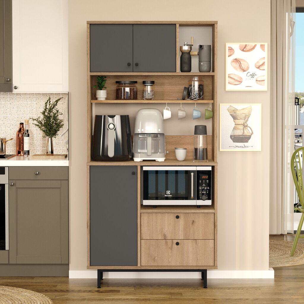 Комода Hanah Home RE3-SK, 88x161,2x35,5 см, кафеава
