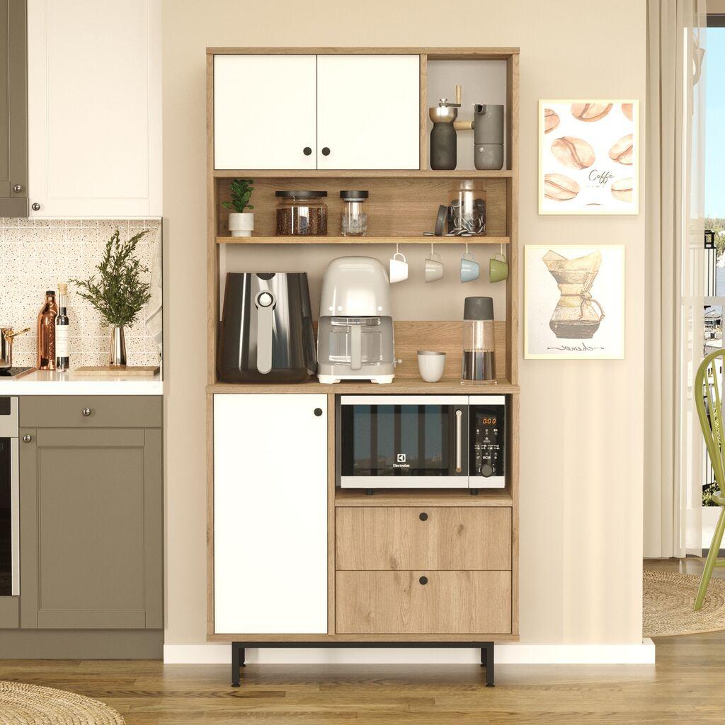 Комода Hanah Home RE3-SK, 88x161,2x35,5 см, кафеава