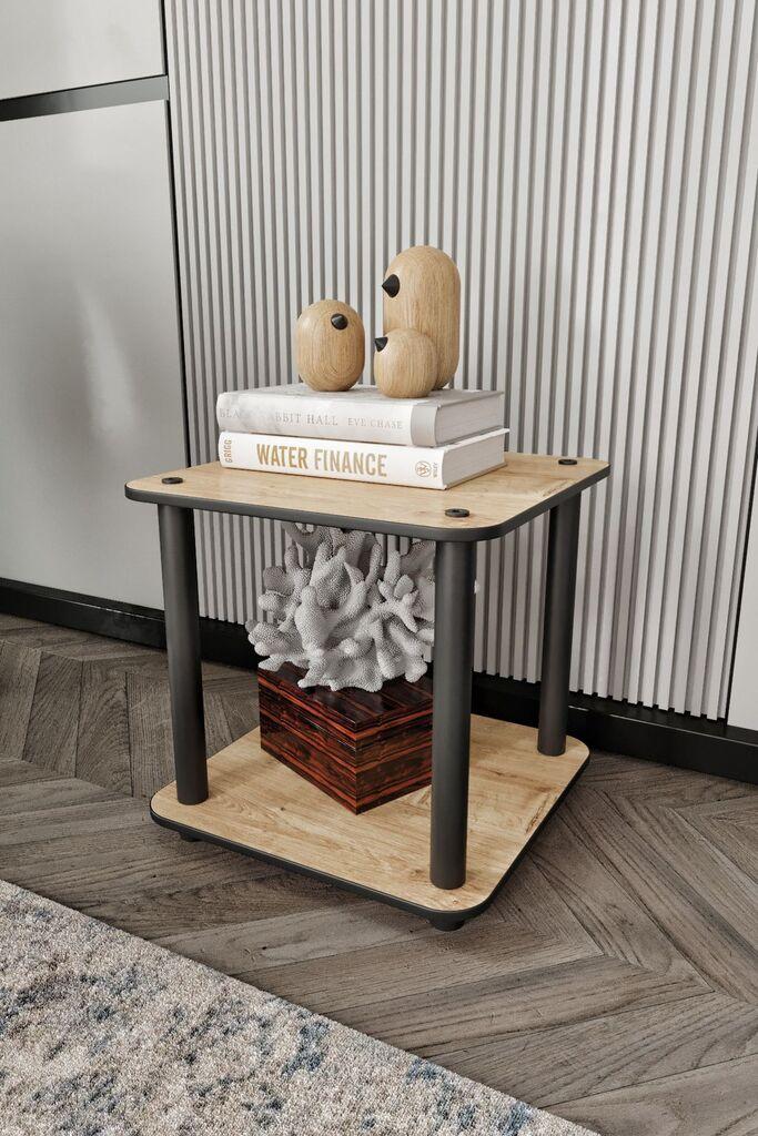 Помошна маса Hanah Home Tiers Square, 34x38x34 см, боја на орев