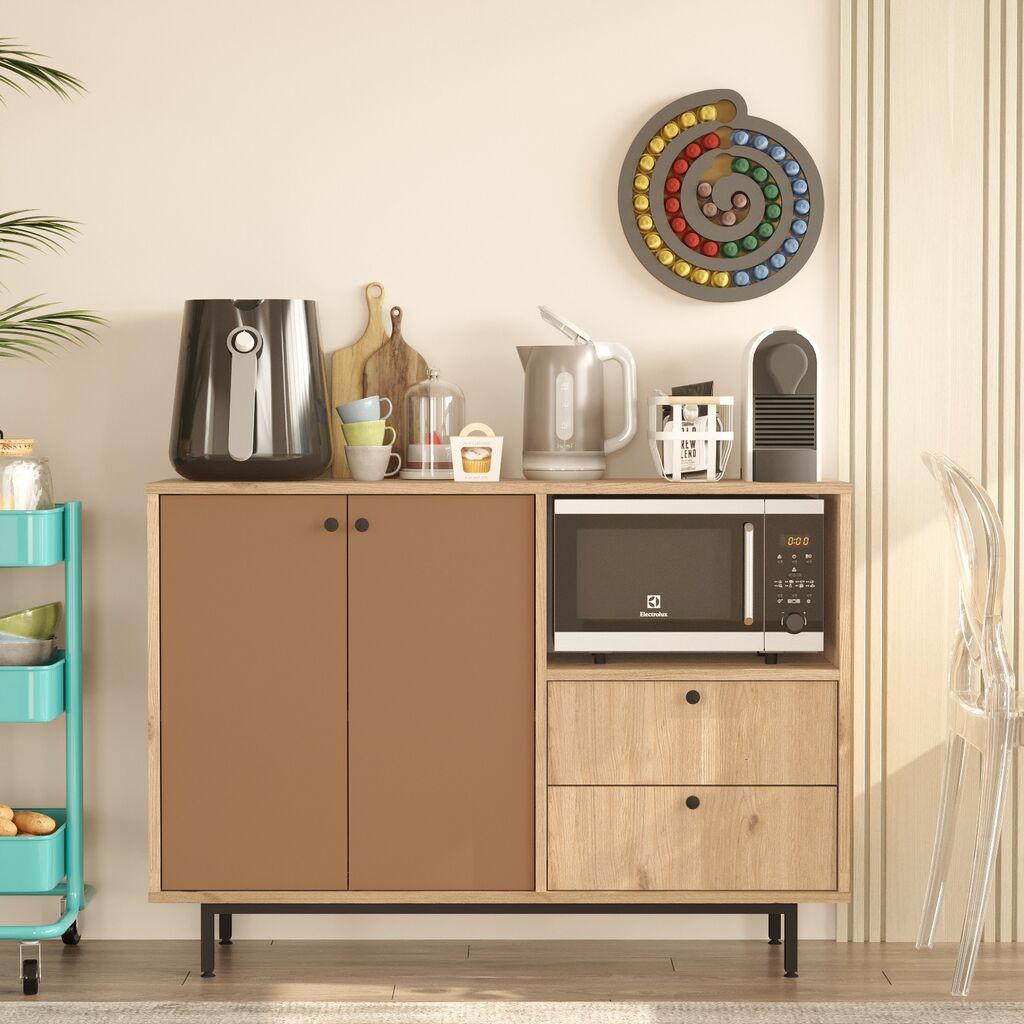 Комода Hanah Home RE2-SA, 120x85x35,5 см, Антрацит