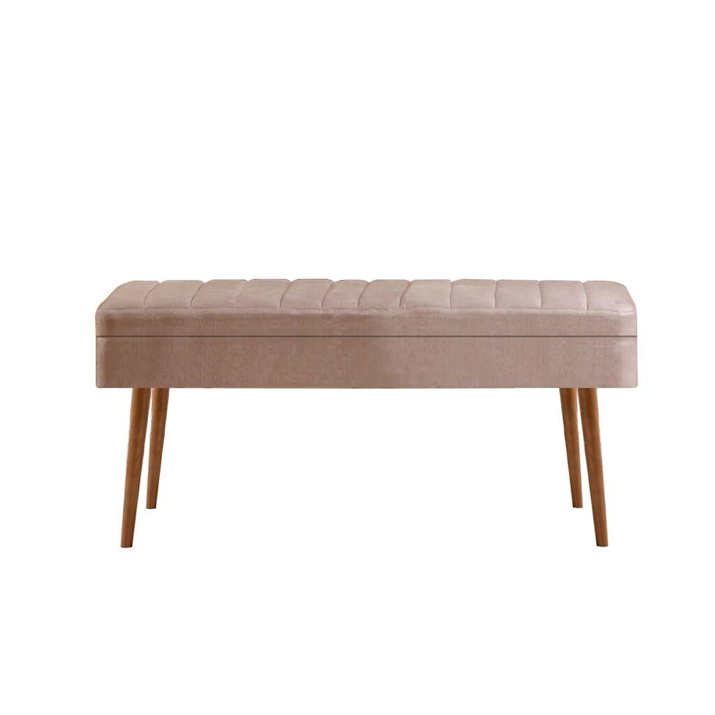 Клупа Hanah Home Vina 0701, 90x39x40 см, сива