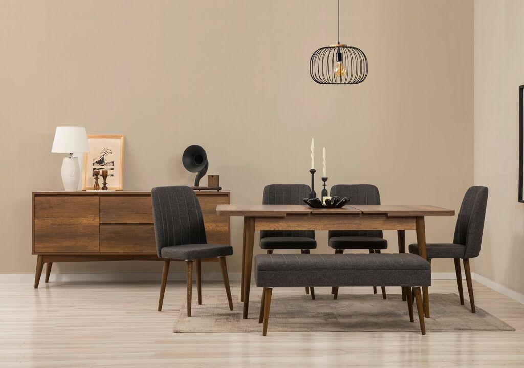 Трпезариски сет Hanah Home Vina 03 0701, 7 дела, сив