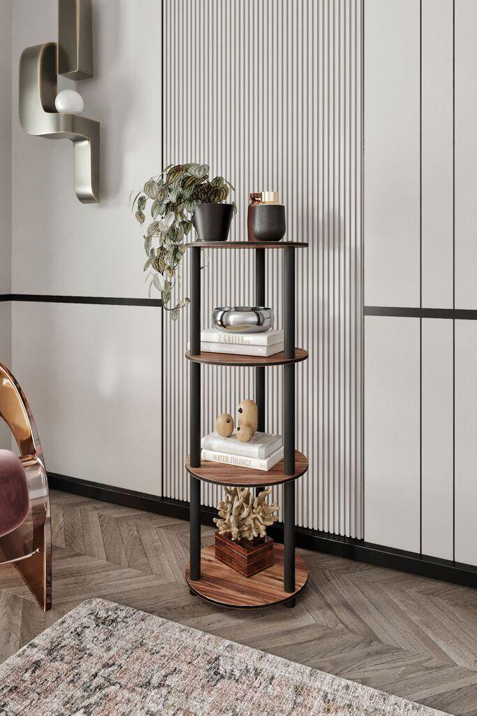 Полица за книги Hanah Home, 30x106x30 см, боја на орев