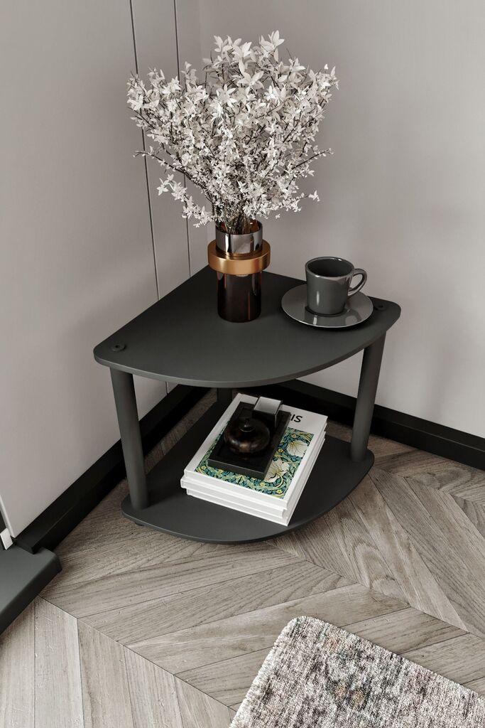 Помошна маса Hanah Home Tiers Corner, 34x38x34 см, црна