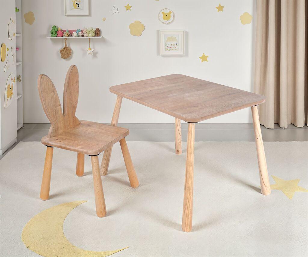 Детска маса и столче Hanah Home BLTYZ-AKTV059, дабова боја