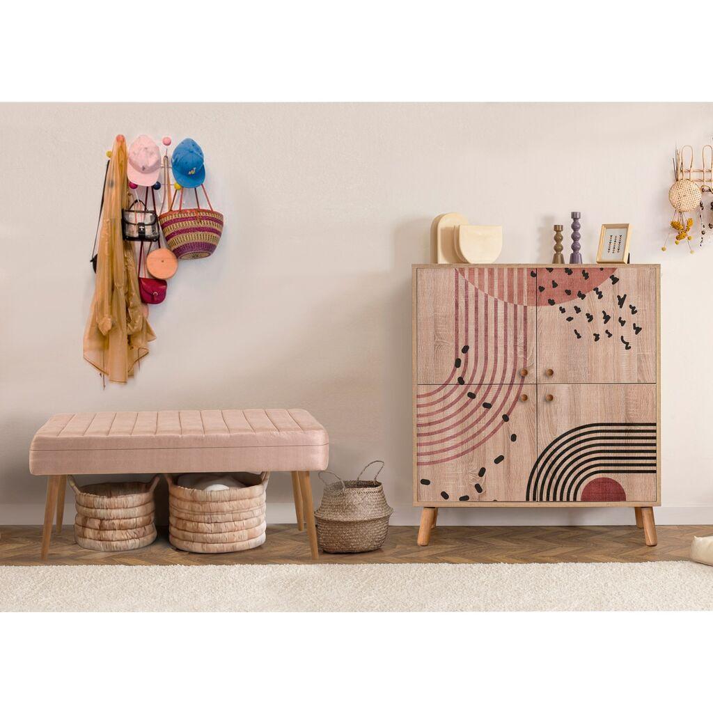 Комплет мебел за ходник Hanah Home Multilux 984 0900, валкано розова