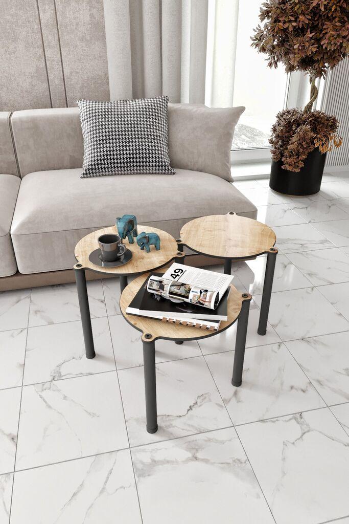 Комплет за маса Hanah Home Club Lavia 3, 3 парчиња, даб