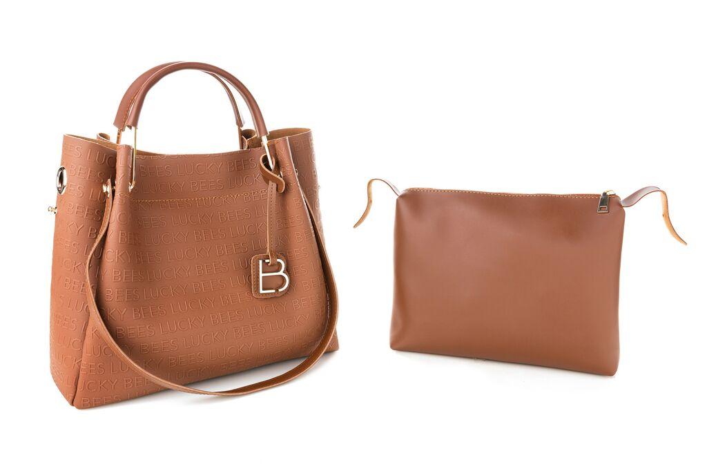 Женска чанта Lucky Bees 275, кафеава