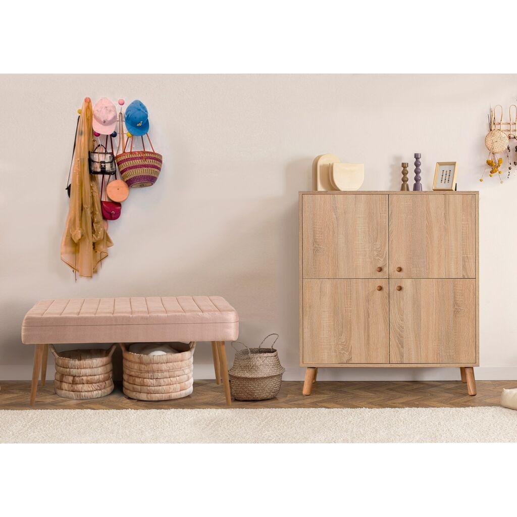 Комплет мебел за ходник Hanah Home Multilux 200 0900, валкано розова