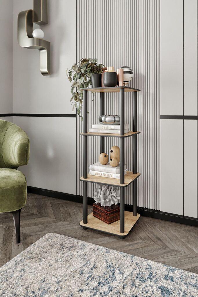 Полица за книги Hanah Home, 34x140x34 см, боја на орев