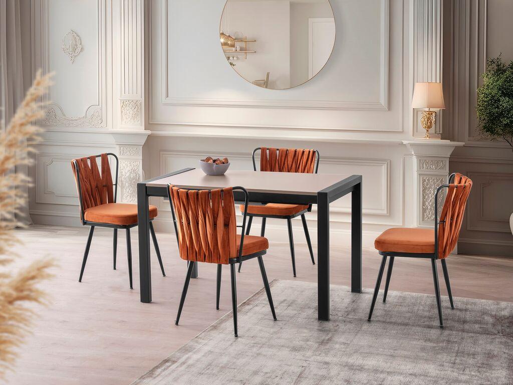 Трпезариска маса на расклопување Hanah Home Silva 1014, крем