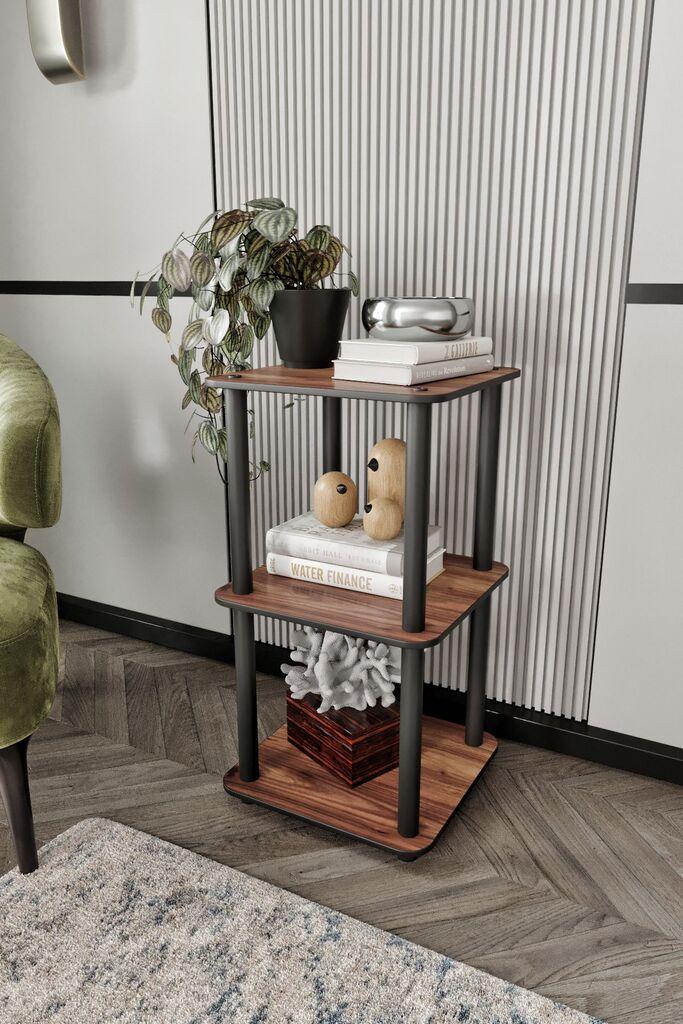 Полица за книги Hanah Home, 34x72x34 см, боја на орев