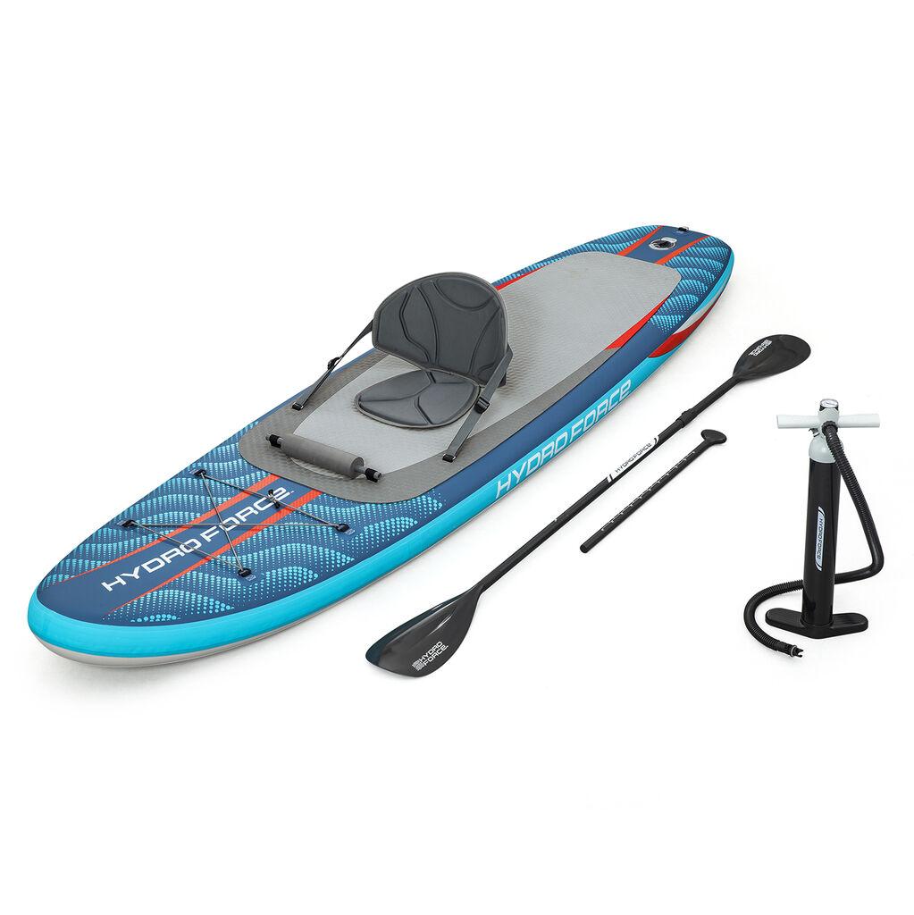 Bestway Падл-борд SUP даска и кајак 2-во-1 на надувување Hydro-Force Oceana со седиште, 3.05m x 84cm x 15cm