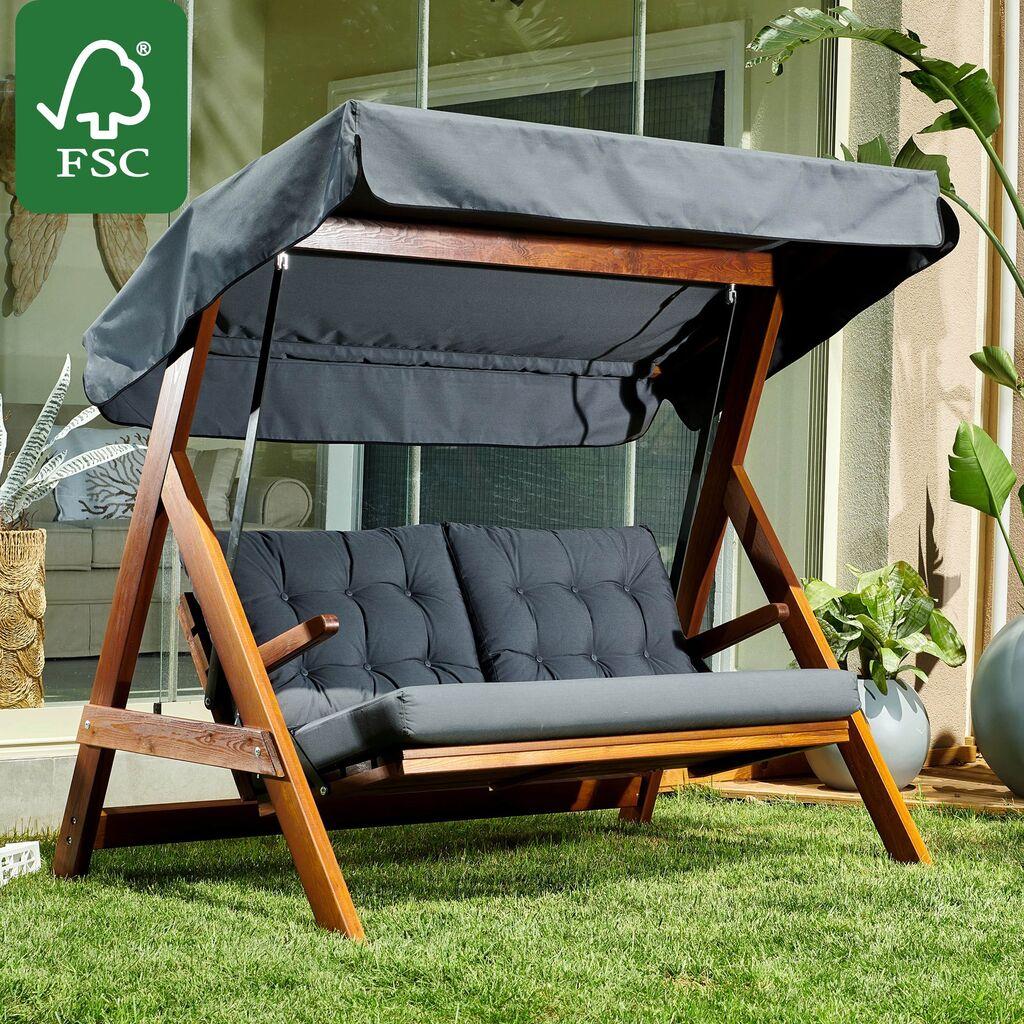 Лулашка за градина Hanah Home Paris 2000, 194x180x115 см, Антрацит