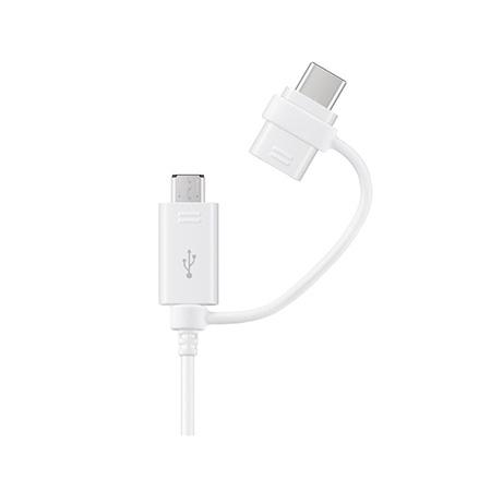 Комбиниран кабел Samsung Type C и микро USB, бел