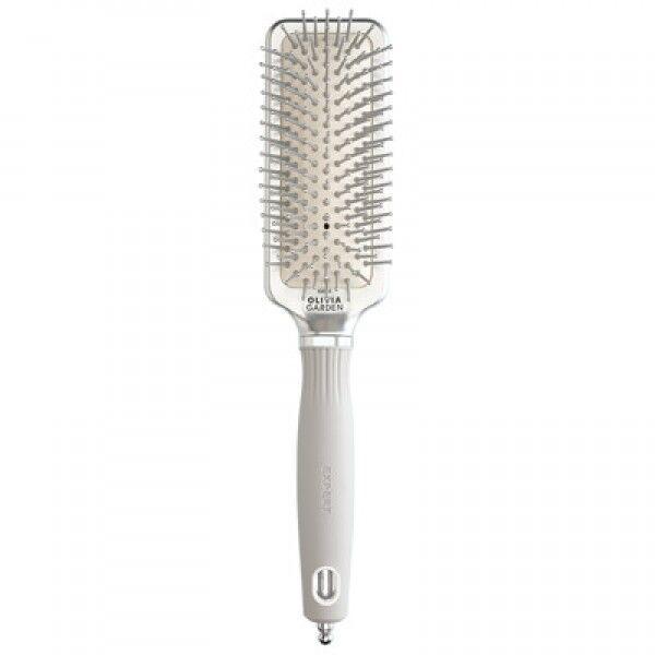 OLIVIA GARDEN Четка за коса Expert Care Rectangular Nylon Bristle Silver S