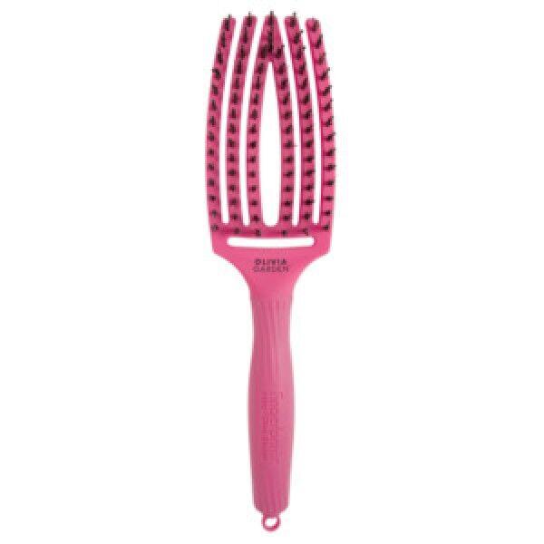 OLIVIA GARDEN Четка за коса Fingerbrush Boar & Nylon Hot Pink M