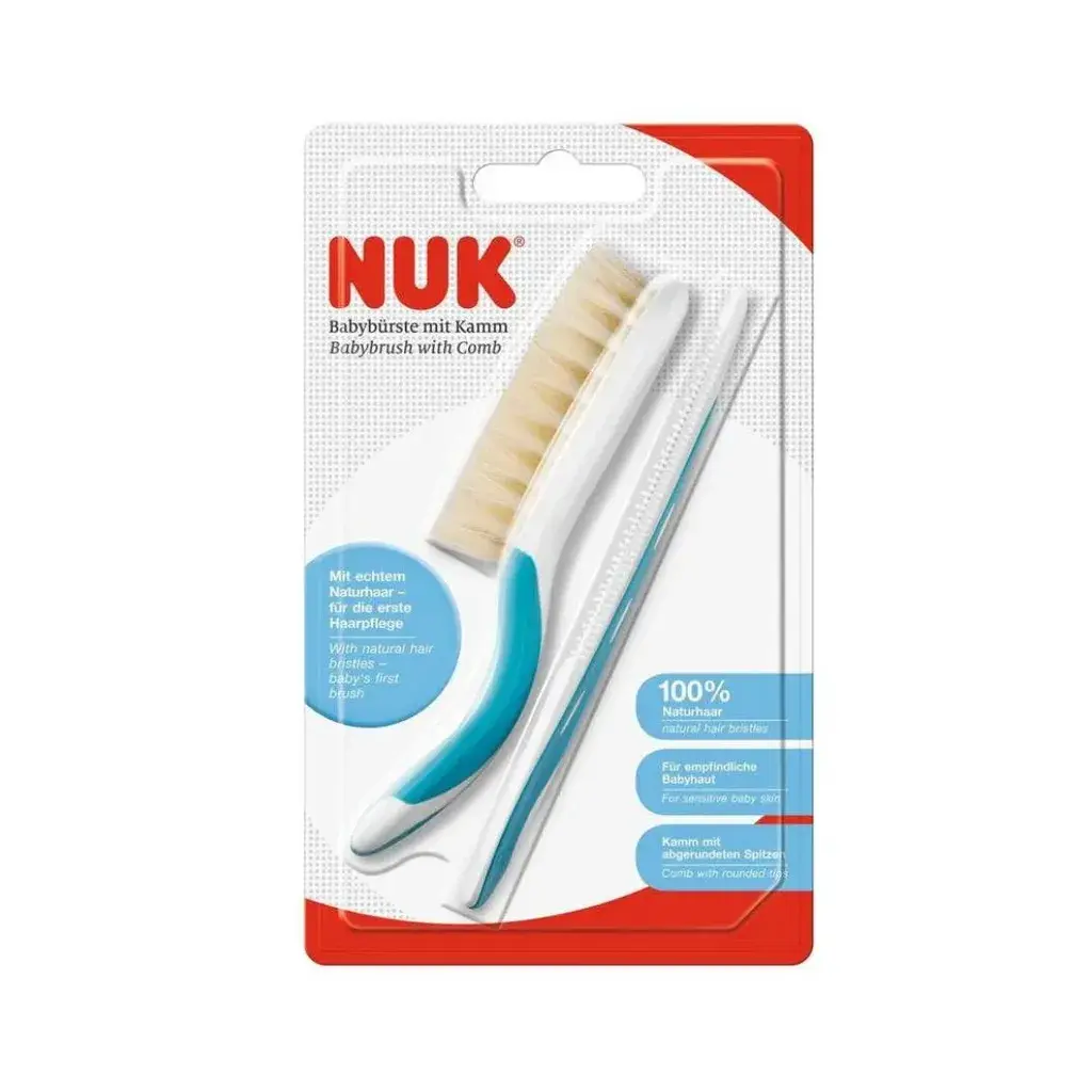 NUK Baby Чешел и Четка со Природно Влакно