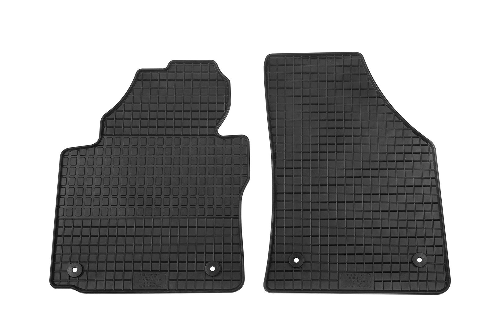 PETEX Гумени патосници за VW Caddy 2004-2015 Caddy Life 2004-2015 Caddy IV по 2015 година предни 2-5 места 2 дела црни B014