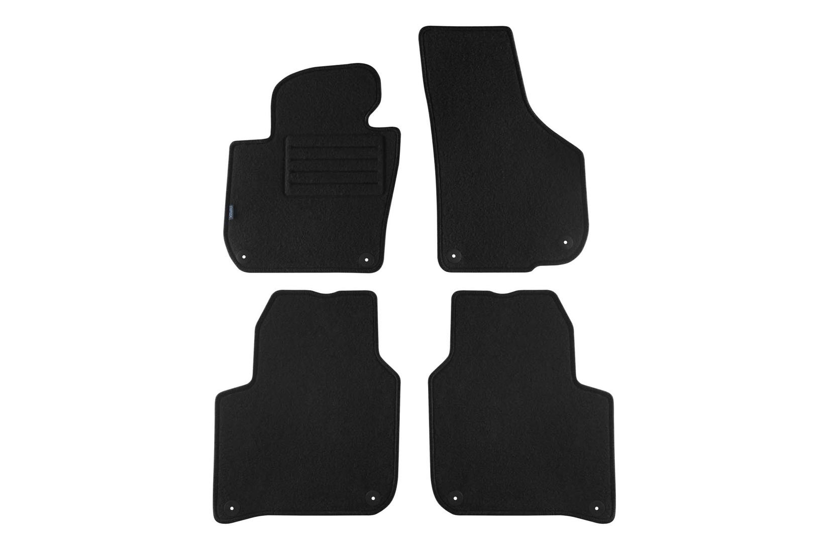 PETEX Платнени патосници за SKODA Superb седан/караван после 07/2008 година 4 делови црни (B01A8U) Rex материјал