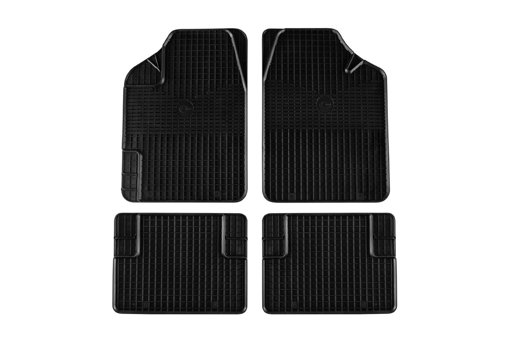 GUMARNY ZUBRI Универзални гумени патосници серија UNI 3А од 4 дела црни