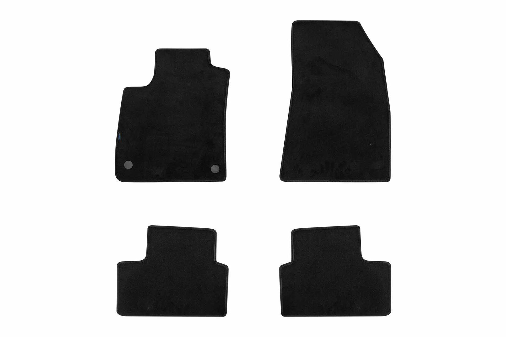 PETEX Платнени патосници за Renault Clio V после 2019 година, 4 дела, црни, STYLE материјал