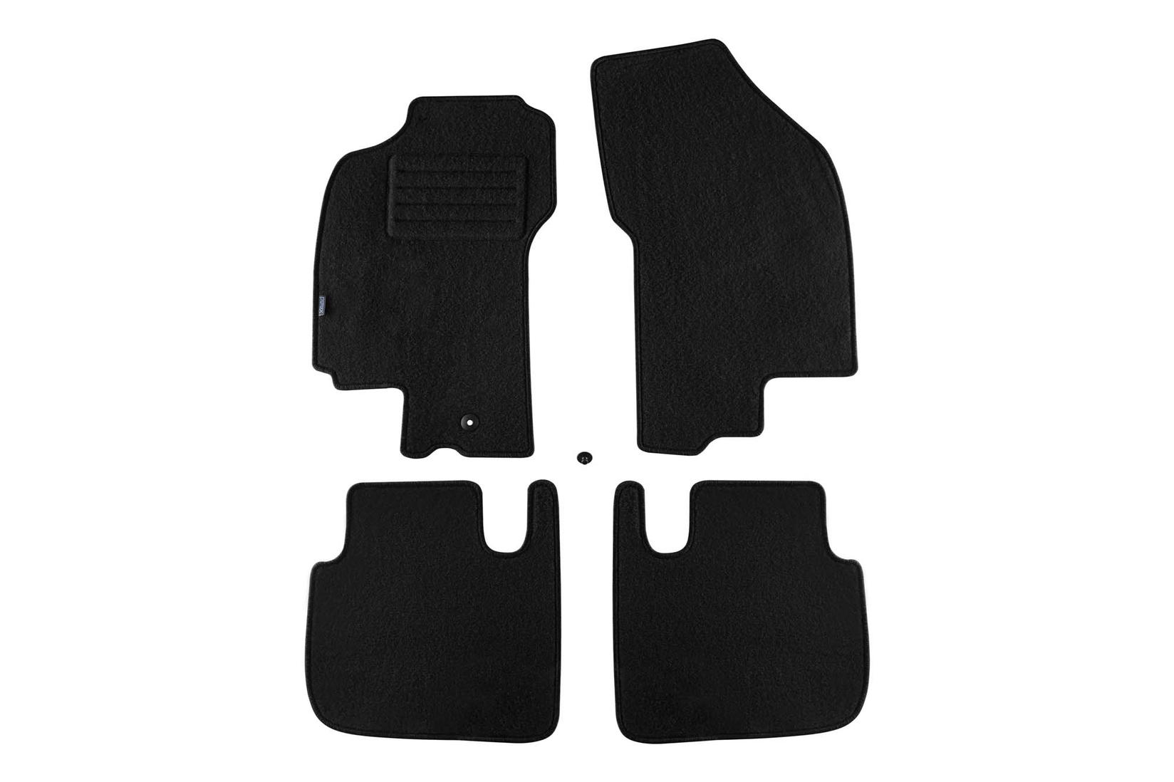 PETEX Платнени патосници за FIAT Bravo/Brava 1995-03/2007 4 делови црни (B001) Rex материјал